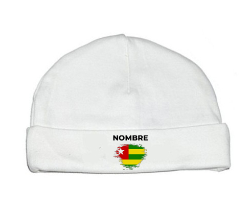 Togo pincel efecto bandera con nombre: Gorro para Bebé