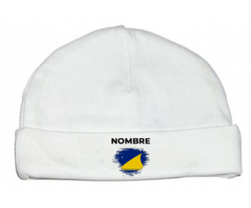 Bandera del efecto pincel Tokelau con nombre: Gorro para Bebé