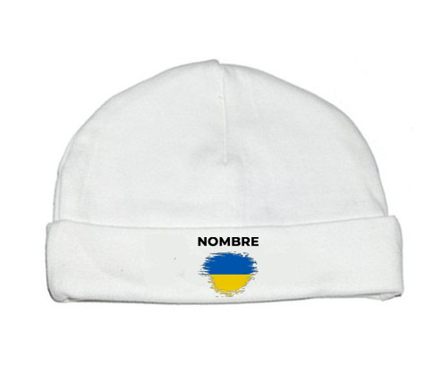 Ucrania cepilla la bandera del efecto con nombre: Gorro para Bebé
