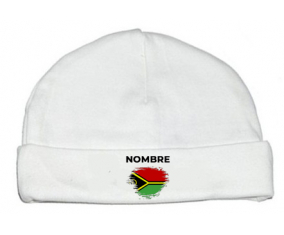 Bandera de cepillo Vanuatu con nombre: Gorro para Bebé