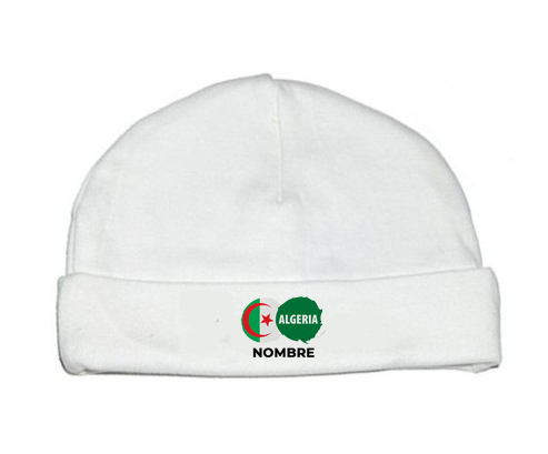 Bandera de Argelia con nombre: Gorro para Bebé