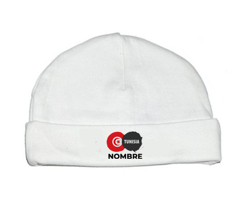 Bandera de Túnez con nombre: Gorro para Bebé