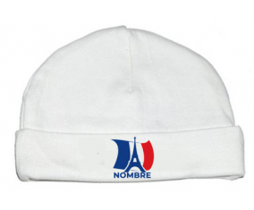 Drapreau France - Torre Eiffel con nombre: Gorro para Bebé