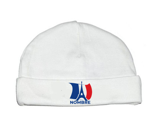 Drapreau France - Torre Eiffel con nombre: Gorro para Bebé