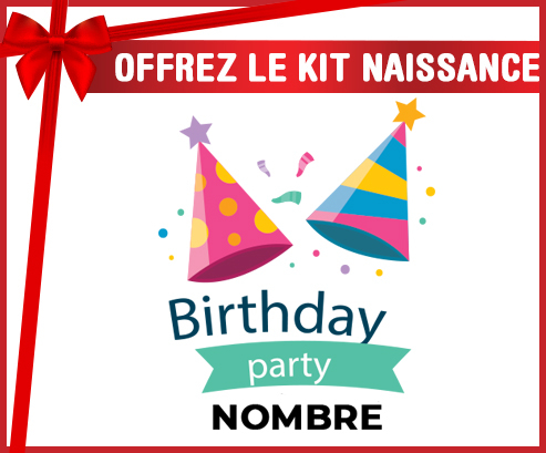 Kit para el nacimiento : estilo fiesta de cumpleaños 1 - nombre