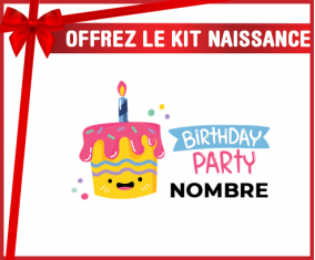 Kit para el nacimiento : estilo fiesta de cumpleaños 2 - nombre