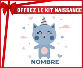 Kit para el nacimiento : gato de cumpleaños - Nombre