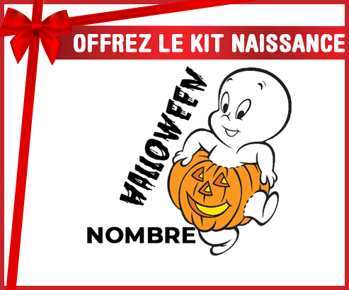 Kit para el nacimiento : Halloween casper + nombre