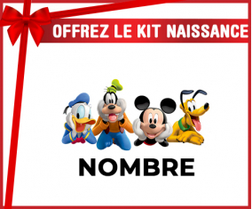 Kit para el nacimiento : Disney Mickey Donald Pluto y Bingo diseño 2 con nombre