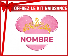 Kit para el nacimiento : Disney Minnie negro dorado con nombre