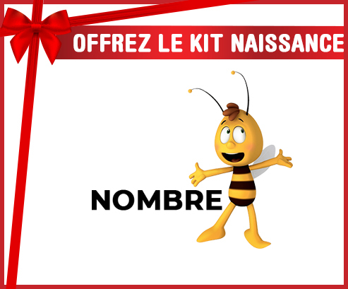 Kit para el nacimiento : Willy la abeja con nombre
