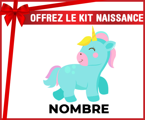 Kit para el nacimiento : Unicornio diseño-3 con nombre