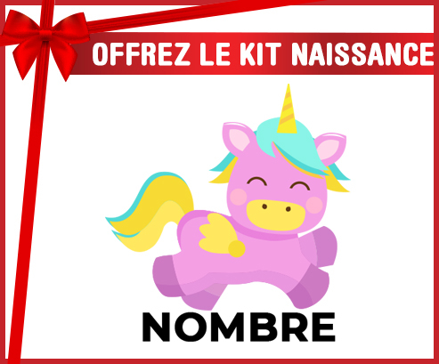 Kit para el nacimiento : Unicornio diseño-4 con nombre