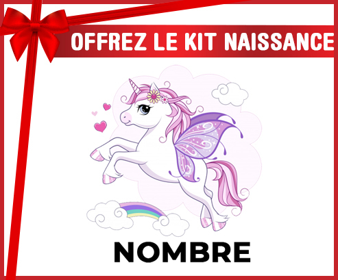 Kit para el nacimiento : Unicornio diseño-7 con nombre