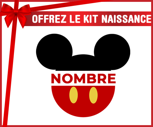Kit para el nacimiento : Shorts rojos de Disney Mickey con nombre
