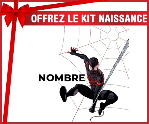 Kit para el nacimiento : Spiderman diseño-4 con nombre