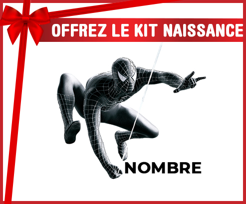 Kit para el nacimiento : Spiderman diseño-5 con nombre