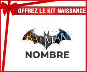 Kit para el nacimiento : Diseño del logotipo de Batman-1 con nombre