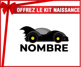 Kit para el nacimiento : Diseño de batmóvil-1 con nombre
