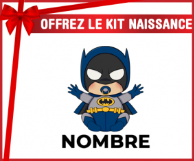 Kit para el nacimiento : Batman kids logo diseño-3 con nombre