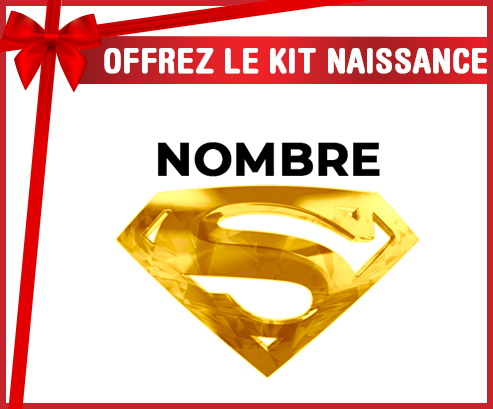 Kit para el nacimiento : Logotipo de Superman Dorado con nombre