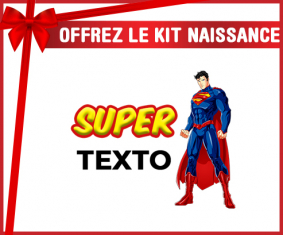 Kit para el nacimiento : Superman con texto