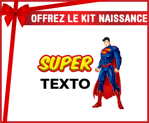 Kit para el nacimiento : Superman con texto