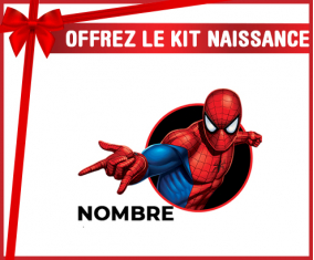 Kit para el nacimiento : Spiderman diseño-6 con nombre