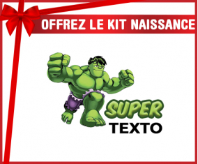 Kit para el nacimiento : Super Hulk con nombre