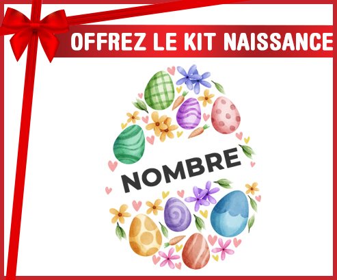 Kit para el nacimiento : Diseño-1 Huevo de Pascua con Nombre