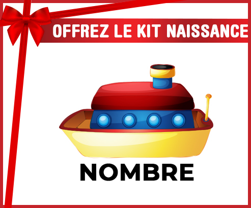 Kit para el nacimiento : Juguetes de juguetes Boat diseño-1 con nombre