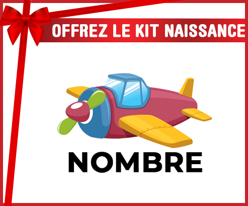 Kit para el nacimiento : Juguetes de juguete Plane diseño-3 con nombre