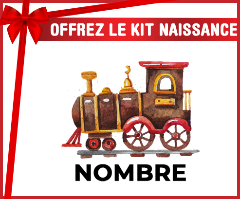 Kit para el nacimiento : Pintura de tren con nombre