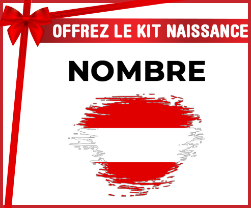 Kit para el nacimiento : Efecto pincel de bandera Austria con nombre