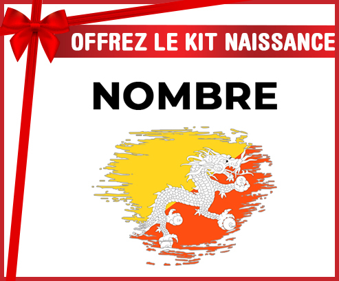Kit para el nacimiento : Bandera del efecto pincel bután con nombre