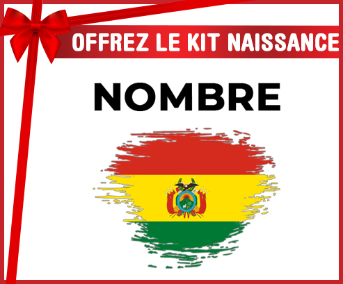 Kit para el nacimiento : Bandera del efecto pincel de Bolivia con nombre