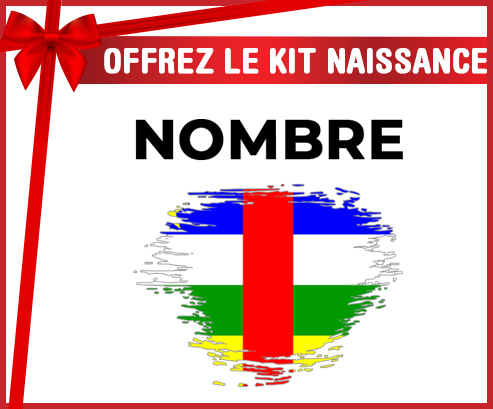 Kit para el nacimiento : Bandera del efecto pincel de la República Centroafricana con nombre