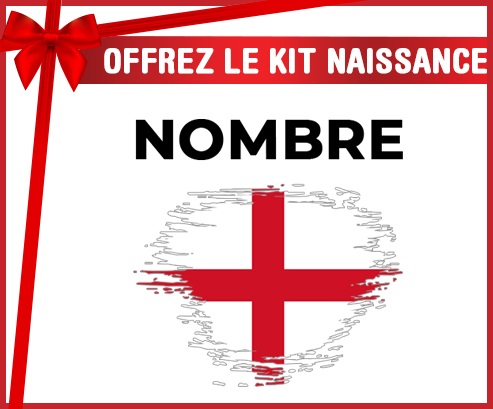 Kit para el nacimiento : Inglaterra cepilla la bandera de efecto con nombre