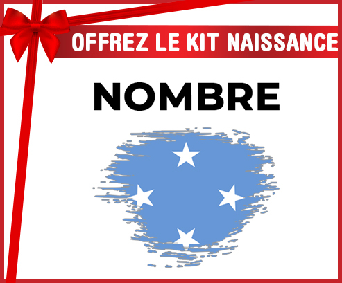 Kit para el nacimiento : El efecto pincel marca los Estados Federados de Micronesia con nombre