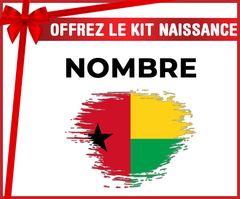 Kit para el nacimiento : Bandera del efecto pincel de Guinea con nombre