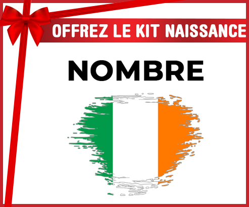 Kit para el nacimiento : Irlanda cepilla la bandera de efecto con nombre