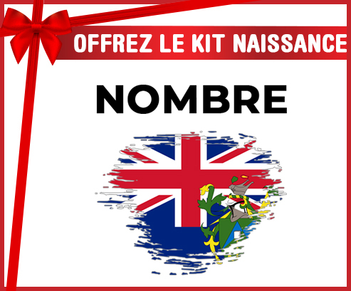Kit para el nacimiento : Bandera del efecto pincel de las Islas Pitcairn con nombre