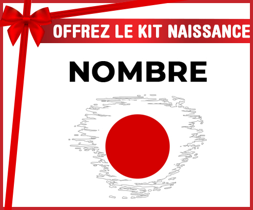 Kit para el nacimiento : Bandera de efecto pincel de Japón con nombre