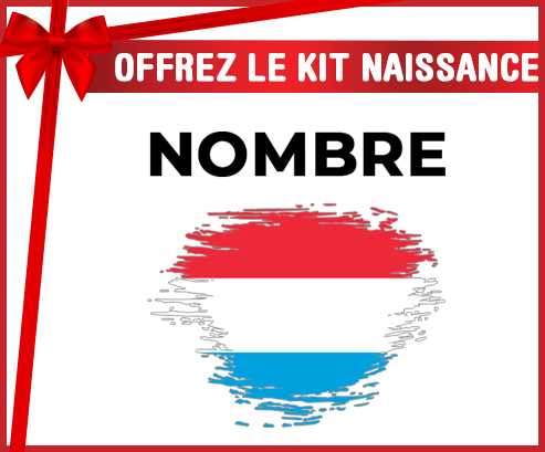 Kit para el nacimiento : Bandera del efecto pincel de Luxemburgo con nombre