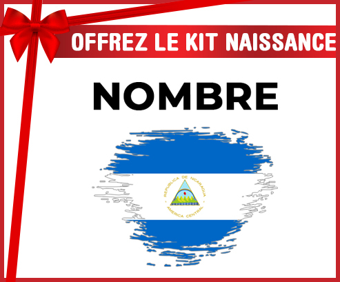 Kit para el nacimiento : Nicaragua cepilla bandera efecto con nombre