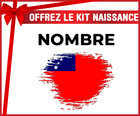 Kit para el nacimiento : Bandera del efecto pincel samoano con nombre