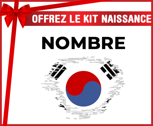 Kit para el nacimiento : Corea del Sur cepilla la bandera del efecto con nombre