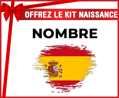 Kit para el nacimiento : Efecto pincel de bandera España con nombre