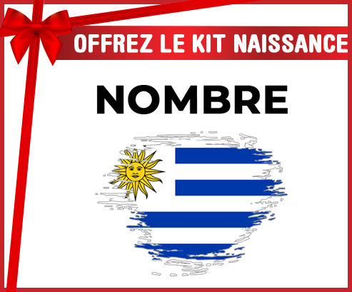 Kit para el nacimiento : Uruguay cepilla la bandera del efecto con nombre