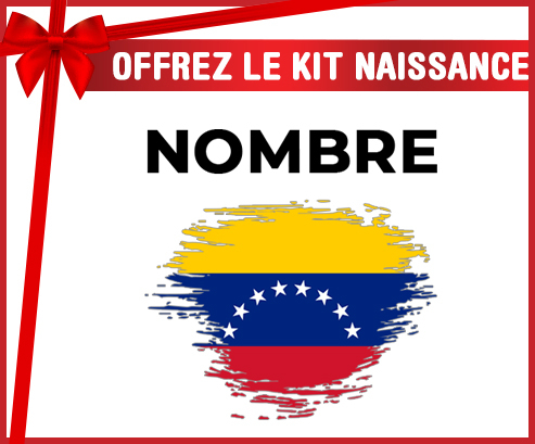 Kit para el nacimiento : Venezuela cepilla la bandera del efecto con nombre